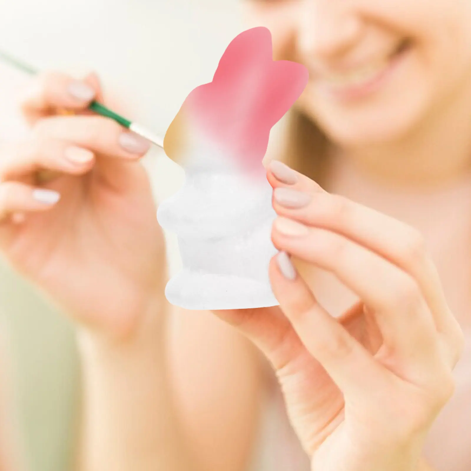 

Набор из 6 гладких пенопластовых фигурок кроликов для творчества, декор для Пасхи и весенней вечеринки, для развития координации рук и глаз, украшение для дома и стола