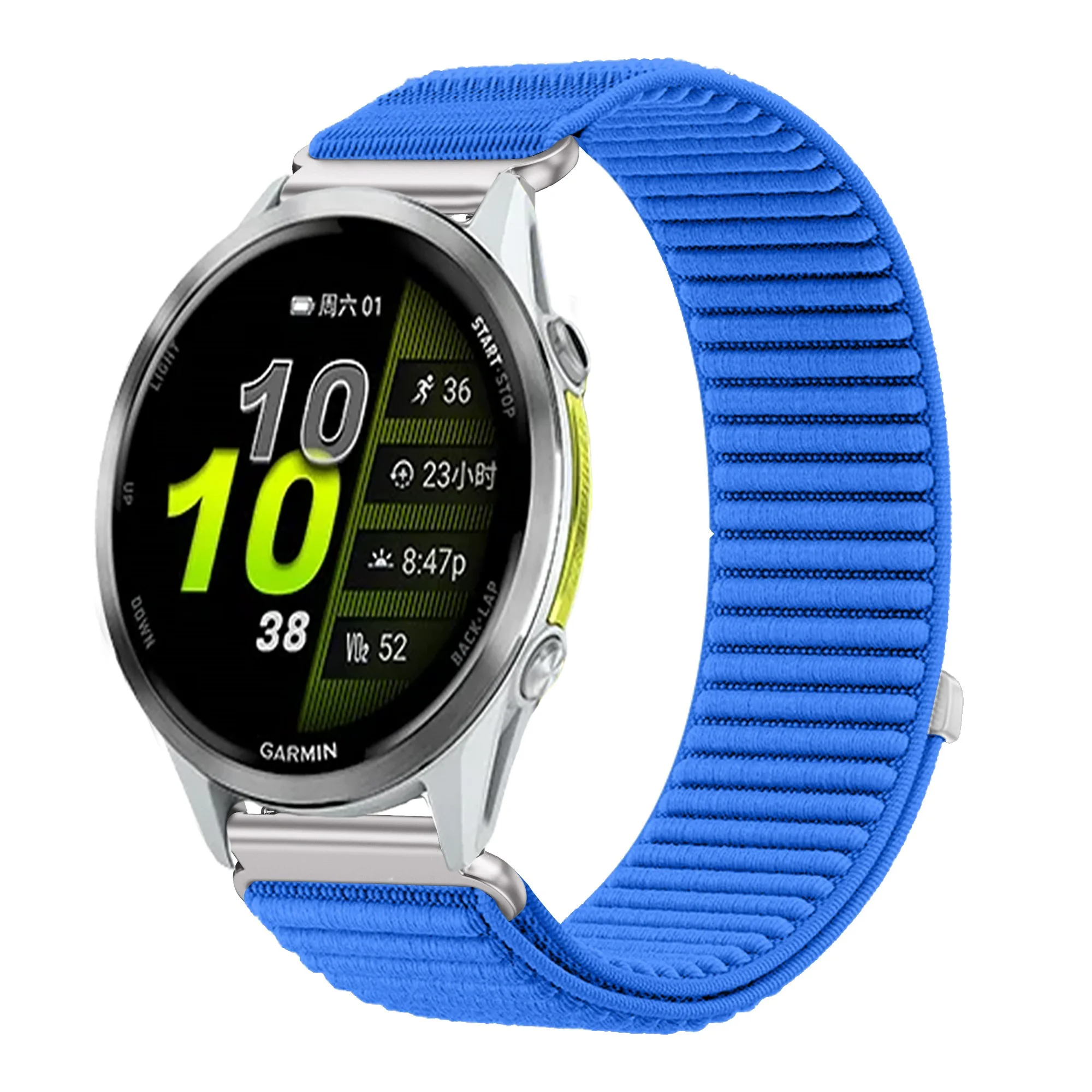 18mm 20mm 22mm Nylonarmband für Garmin Forerunner 970 570 47/42mm 965 265 170 70 165 55 Venu 4 45/41mm Armband Garmin Active 6 5 – Detail 13