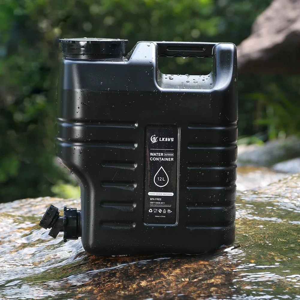 

12L Portable Leak-Proof Water Tank with Faucet Ideal for Camping Travel and Vehicle Use Safe Drinking Water Carrier