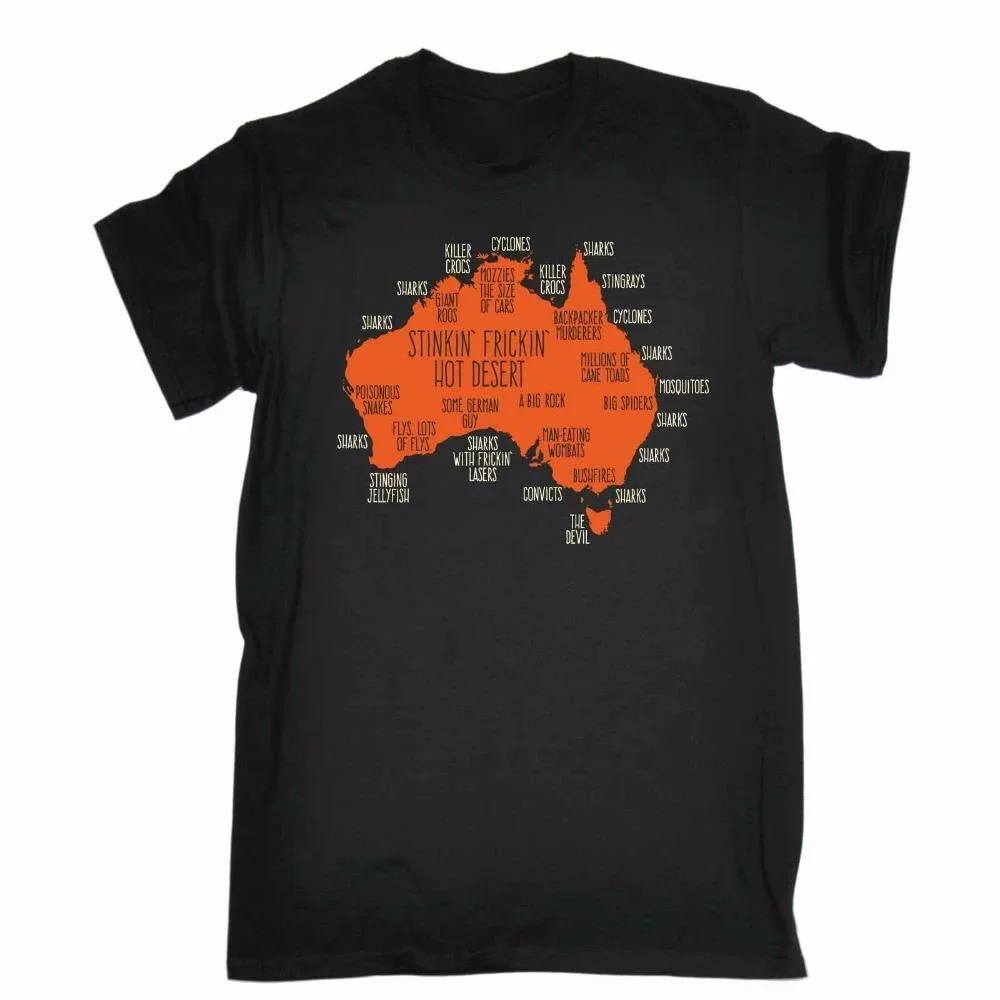 Funny Australia Explained Birthday Gift T-Shirt Short Sleeve Casual 100% Cotton O-Neck Summer Mens T-shirt Size S-3XL