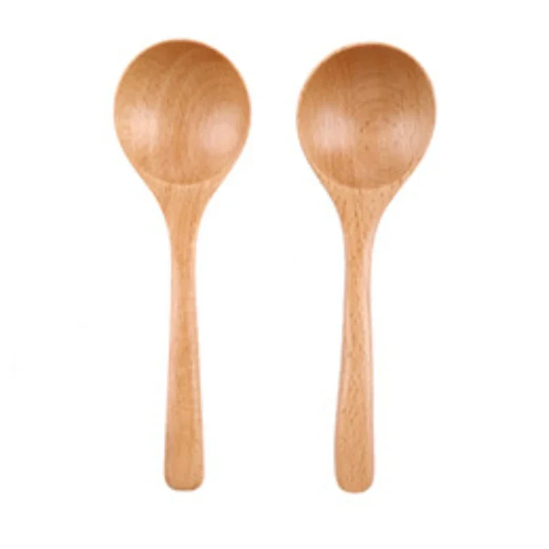 20.5cm*6cm Large Wooden Spoon Natural Beech Wood Spoon for Soup Cooking Spoon