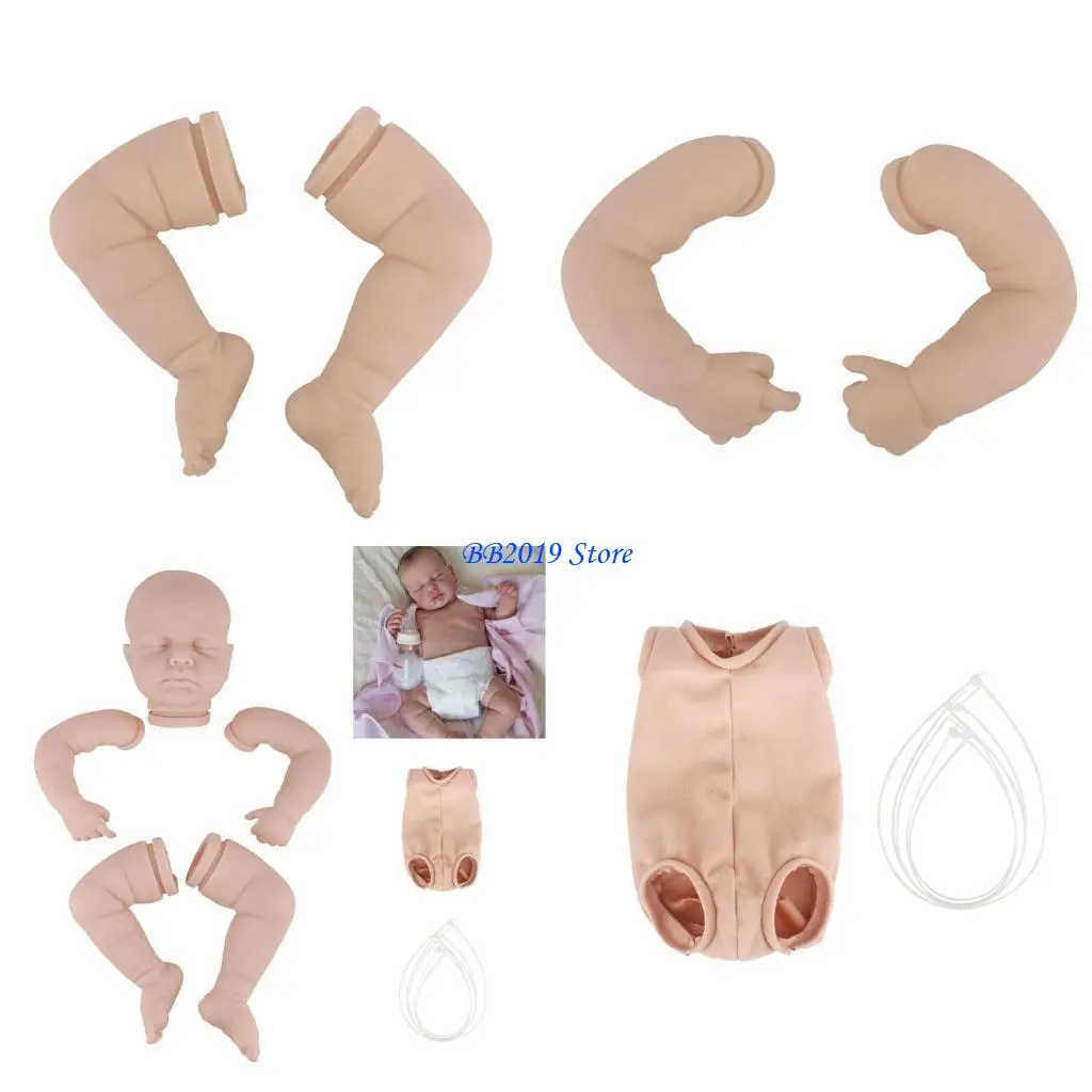 

Q0KB 20in Simulated for Doll Mold Set Unpainted Newborn Baby Early Educational Soft for Touch Collectors Favor Vi