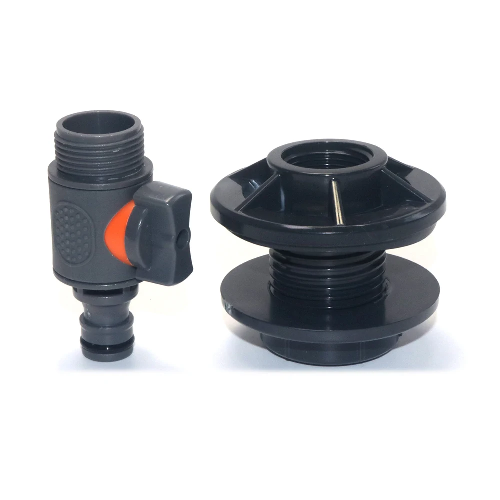 خزان المياه البلاستيك الخيوط شفة مشتركة الحلمة مجموعة موضوع خارجي 32 مللي متر 1 ''DN25 ، لولبة داخلية 25 مللي متر 3/4 DN20