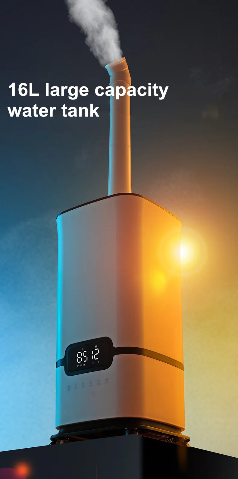 16L 100-240V Industrielle Luft Ultraschall Luftbefeuchter Stumm Kommerziellen Supermarkt Gemüse Nebel Maker Fogger Spray Luftbefeuchter – Detail 36