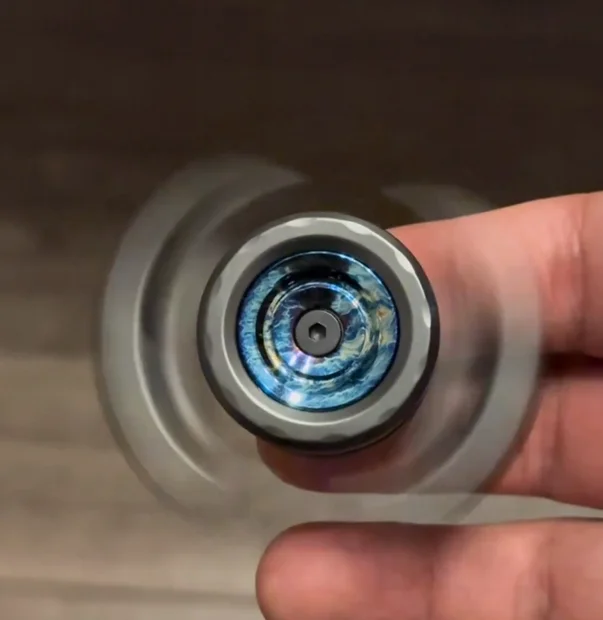 Used EDC TNT SP4XL Zircon Washed Storm Titanium Patch fidget spinner metal decompression toy