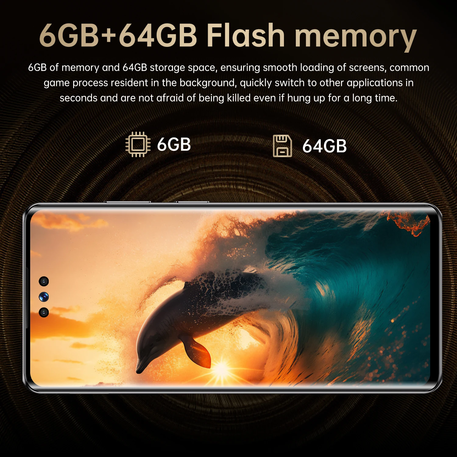 IVMI C26 Ultra Smartphone Curved Screen  6.93inch Android12 6GB RAM 64GB ROM  4G Network Google Play Store Mobile Phones