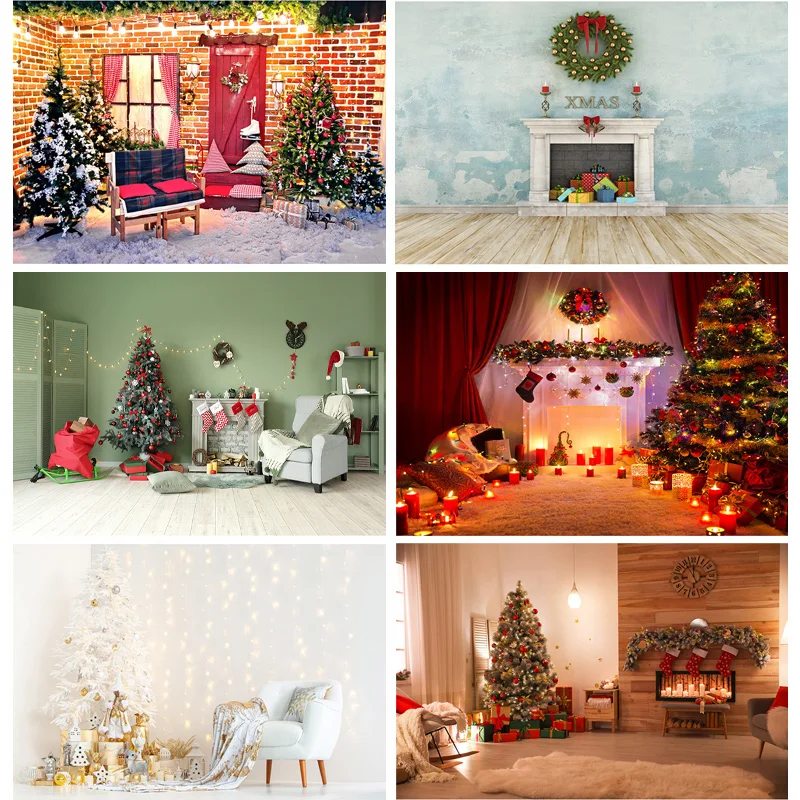 

SHUOZHIKE Thin Cloth Christmas Indoor Photography Background Baby Portrait Backdrops For Photo Studio Props CHM-03