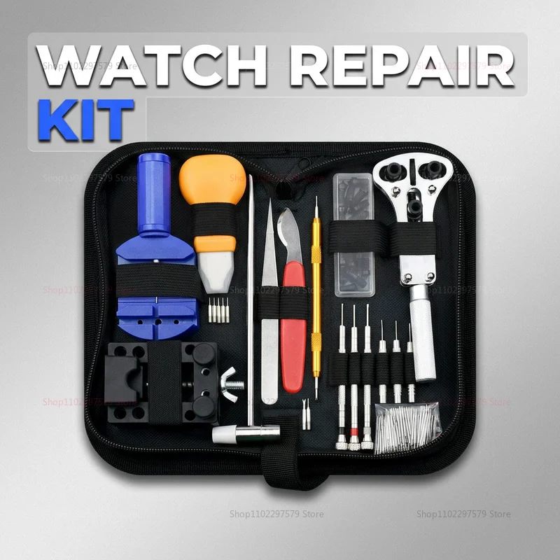 147pcs Watch Repair Kit Professional Watchmaker Tools Set Case Remover Opener Bar for Clock Watch Band Band Repair Tools