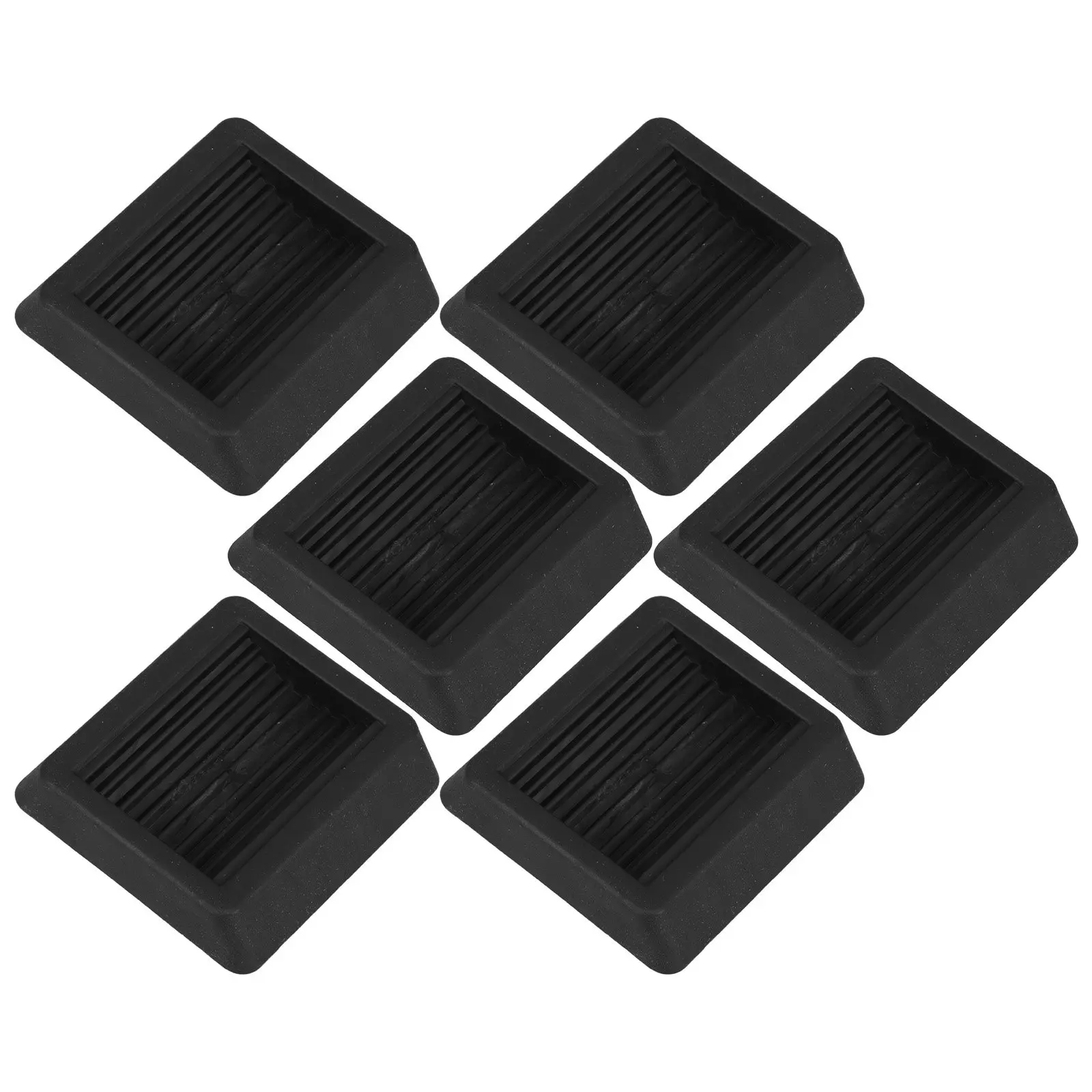 6Pcs Furniture Caster Cups Rubber Anti Scratch Floor Protector 80x80mm Non Chair Foot Pads Stabilizers for Hardwood Carpet