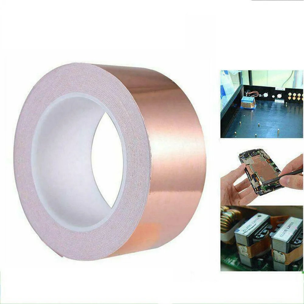 Hot New Copper Foil Tape High Temperature Resistant Self-adhesive Pure Copper Foil Paper Copper Foil Shielding