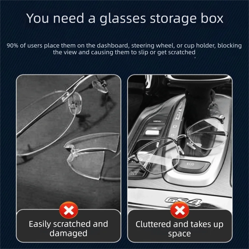 Multicolor Car Glasses Case Sun Visor Install Wear-Resistant Sunglasses Protective Box Accessories Protective Glasses Holder
