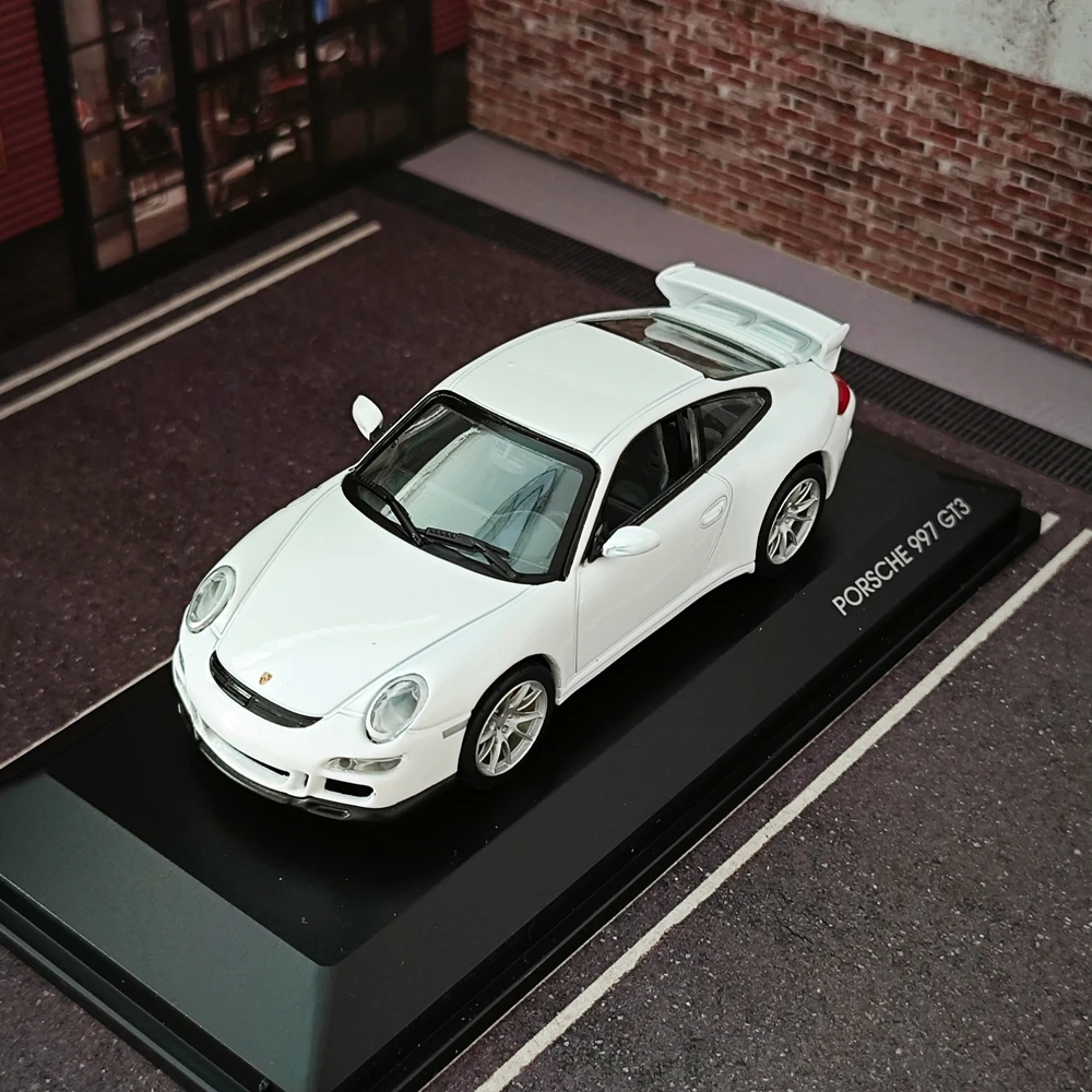 1: 43 Porsche 997 Gt3 Rs Simulation Car Model Ornaments Collection Accessories