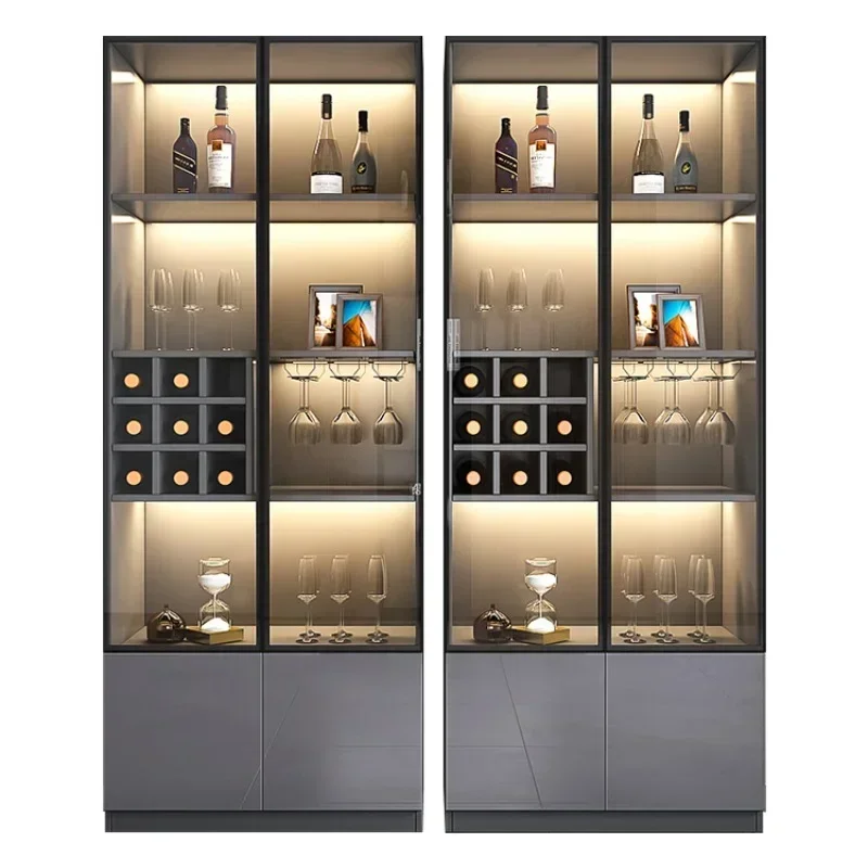 

Clearance Wine Cabinets Wall Kitchen Glass Home Display Racks Estante Vinos European Wine Cabinets Furniture QF50JG