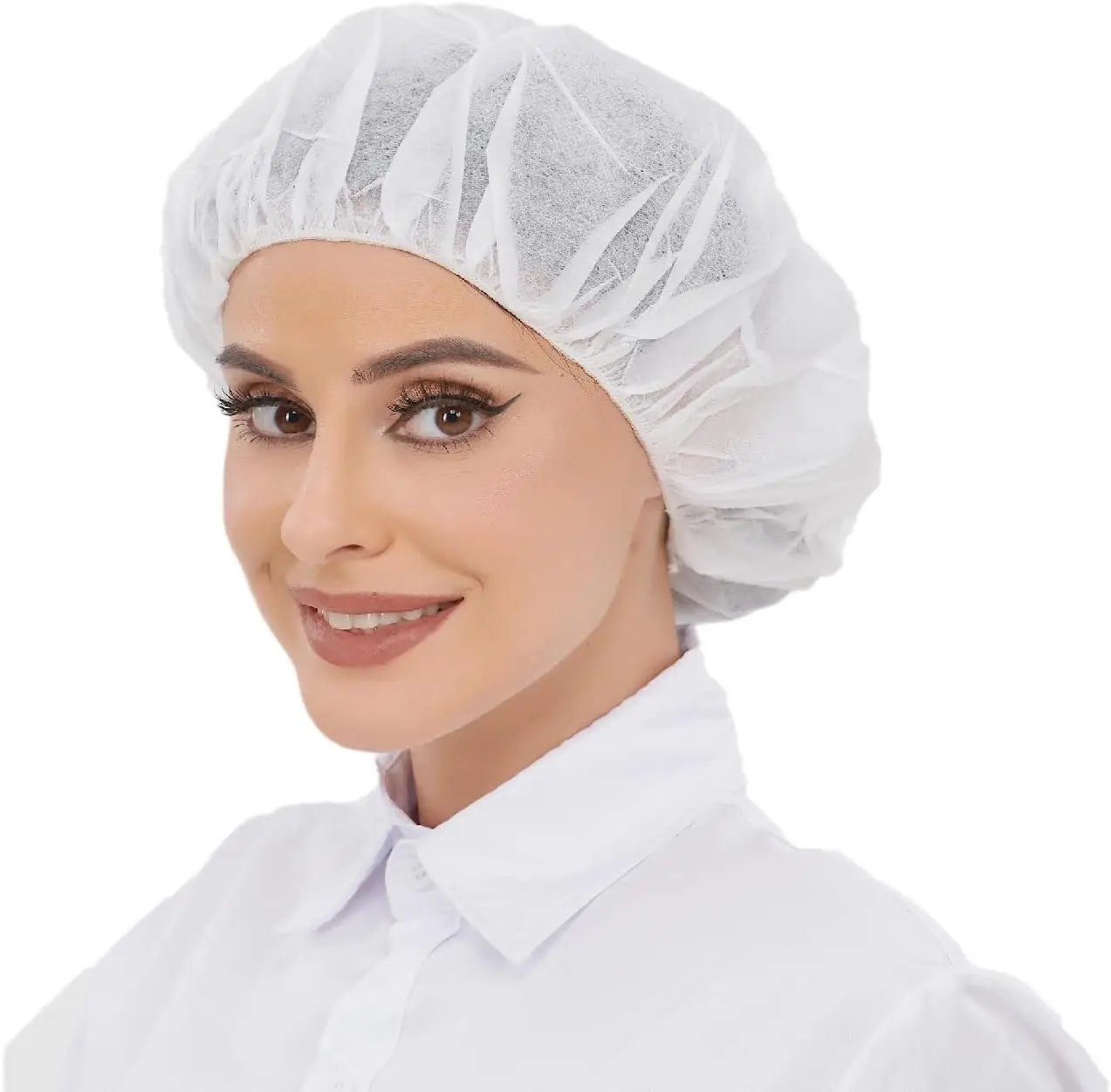 

Disposable Bouffant Hair Net Caps, Latex-Free for Food Service & Beauty