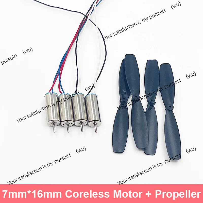 4pcs 716 7mm*16mm 2CW+2CCW Coreless Motor Propeller DC 3/3.7V 55000RPM Utral-High Speed RC Drone Quadcopter Engine
