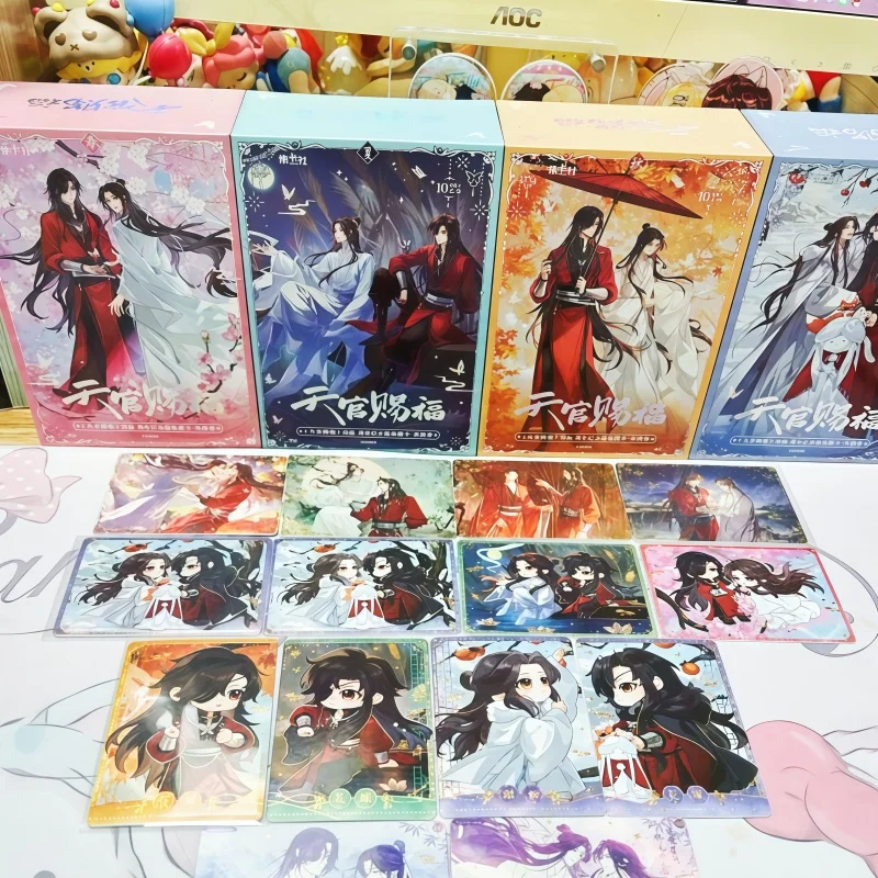 Card Fun Bilibili Edizione Anniversario Anime Tian Guan Ci Fu Quattro Stagioni - Blind Box con Carte Sorpresa Autorizzate - Regalo per i Fan degli Anime