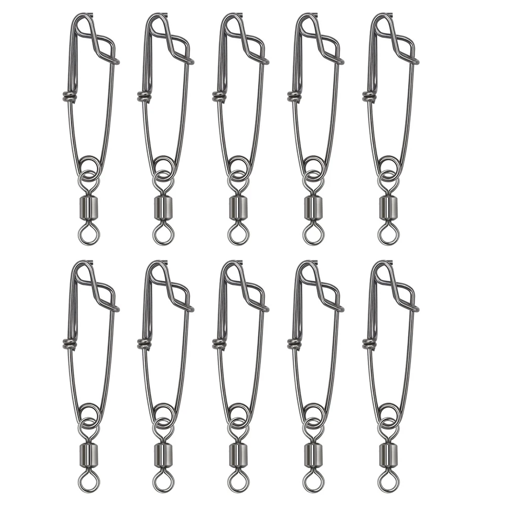 

10 шт. сверхмощные вращающиеся вертлюжки в американском стиле, разъемы для рыболовных карабин для снастей, уличные снасти