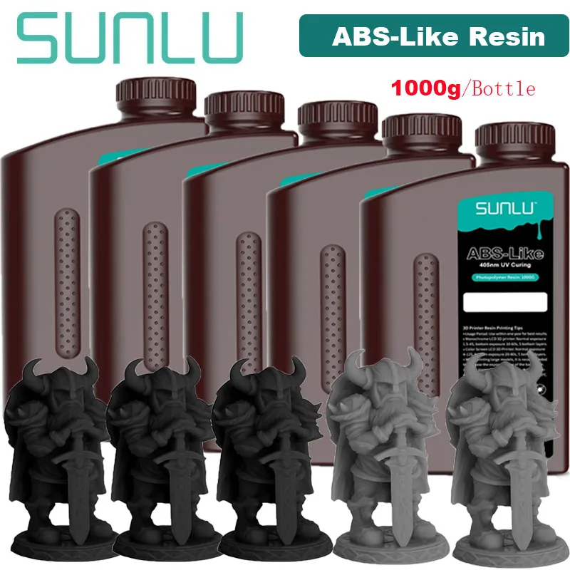 Sunlu 5Kg Abs-Achtige/Standaard/Water-Wash 3d Hars 405nm Uv Hars Voor De Meeste Sla/Dlp/Lcd 3d Printer Materiaal Uv Gevoelige 1Kg