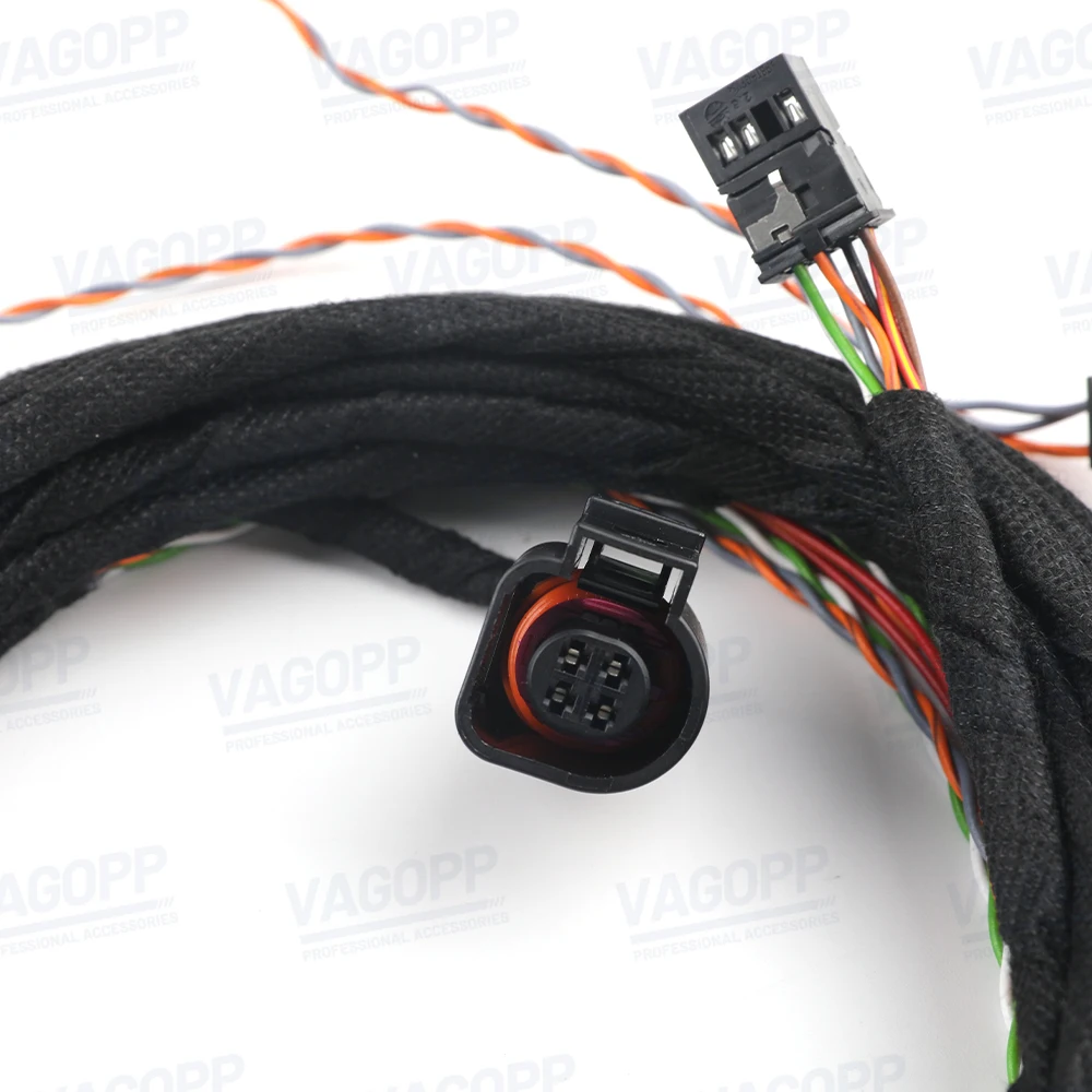 Dynamic Trajectory Flip Rear View Camera Cable Harness Parking Carmera Wiring Harness for VW Golf 8 MK8