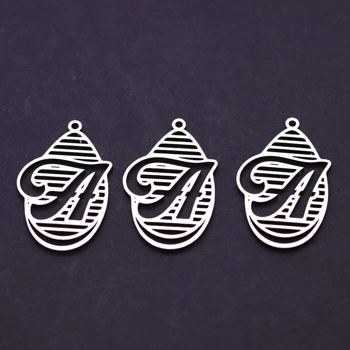 3pcs Stainless Steel 26 Letters A-Z Charms Script Alphabet Pendant For Jewelry Making DIY Necklace Earrings Accessories Supplies