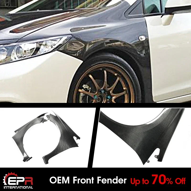 

For 9th Generation Honda Civic 12-14 FB2 FB4 FB6 OEM Carbon Glossy Front Fender Mudguards (done with or without indicator hole)