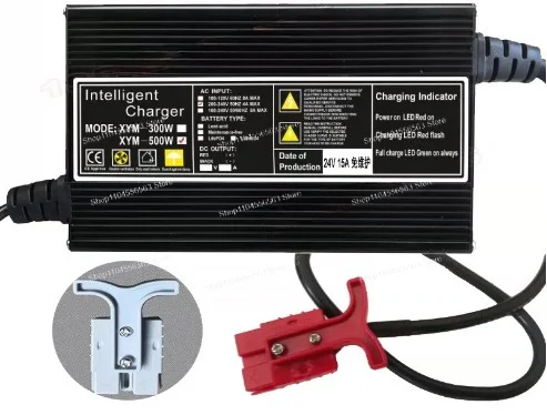 12V/24V 15A Lead Acid Battery Charger for Floor Scrubber Sweeper Electric Lift Forklift Industrial Charger