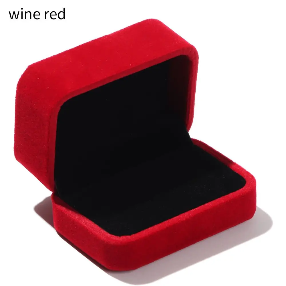 

High-quality Exquisite Wedding Couple Double Ring Box Display Box Velvet Jewelry Case Storage Box