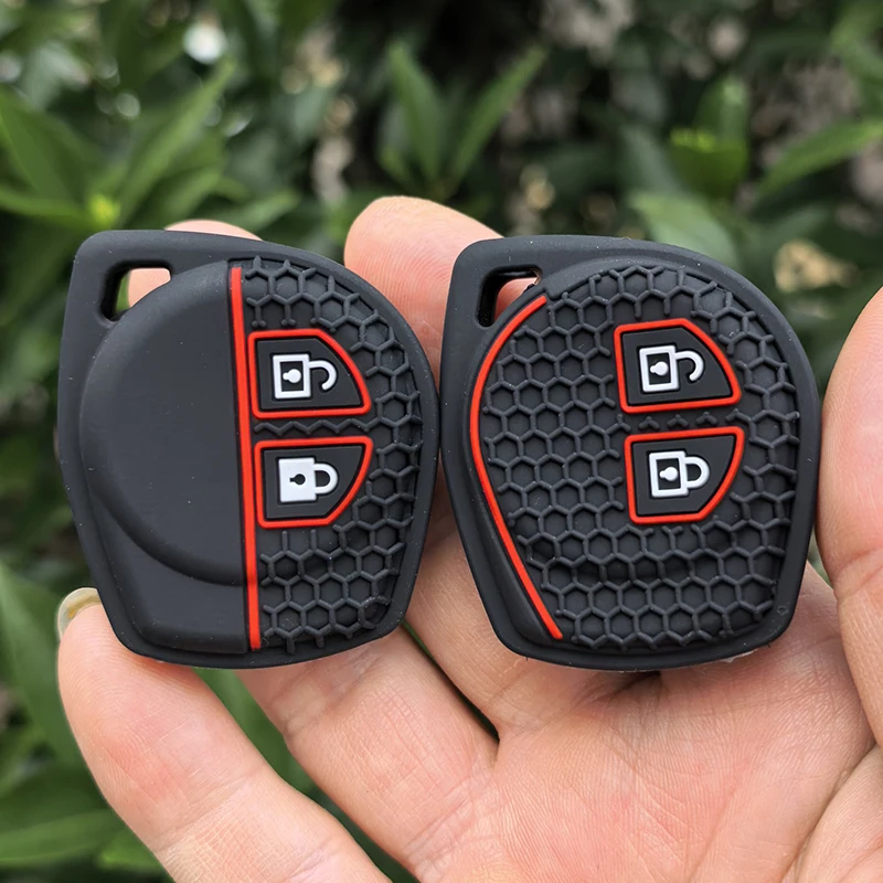 2 Buttons Silicone Car Remote Key Shell Protection Case Fob for Suzuki Sx4 Swift Liana Large Vitara Key Cover, Car Styling
