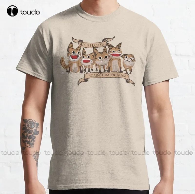 New Loth Cats Against Imperialism Classic T-Shirt Cotton Tee Shirt S-5Xl Unisex black and white shirt