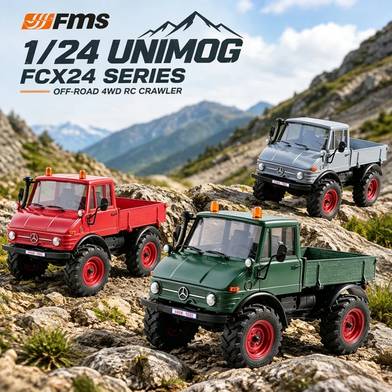 FMS 1/24 Unimog FCX24 series off-road four-wheel drive RC climbing car remote control electric simulation car model