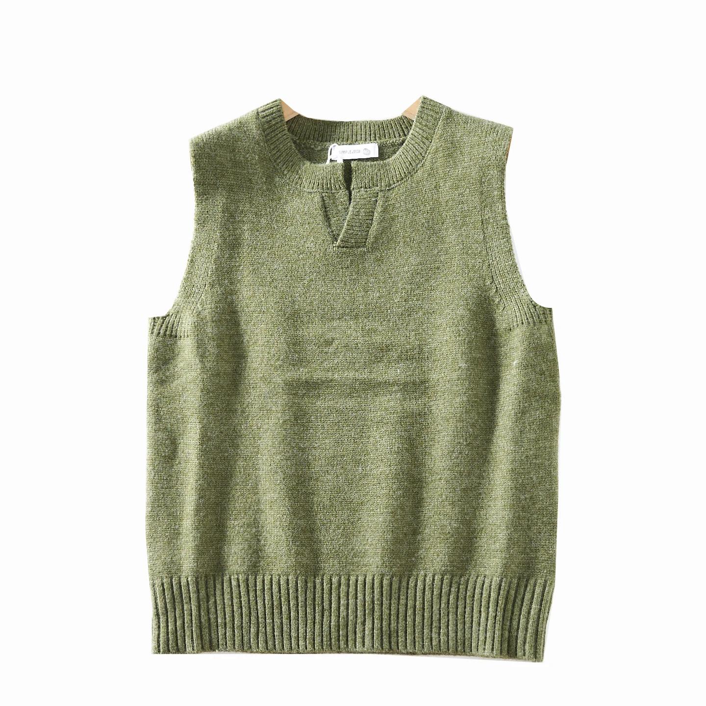 

2026 весенний новый японский вязаный свитер без рукавов с v-образным вырезом в стиле ретро, мужской модный пуловер, свободный теплый жилет