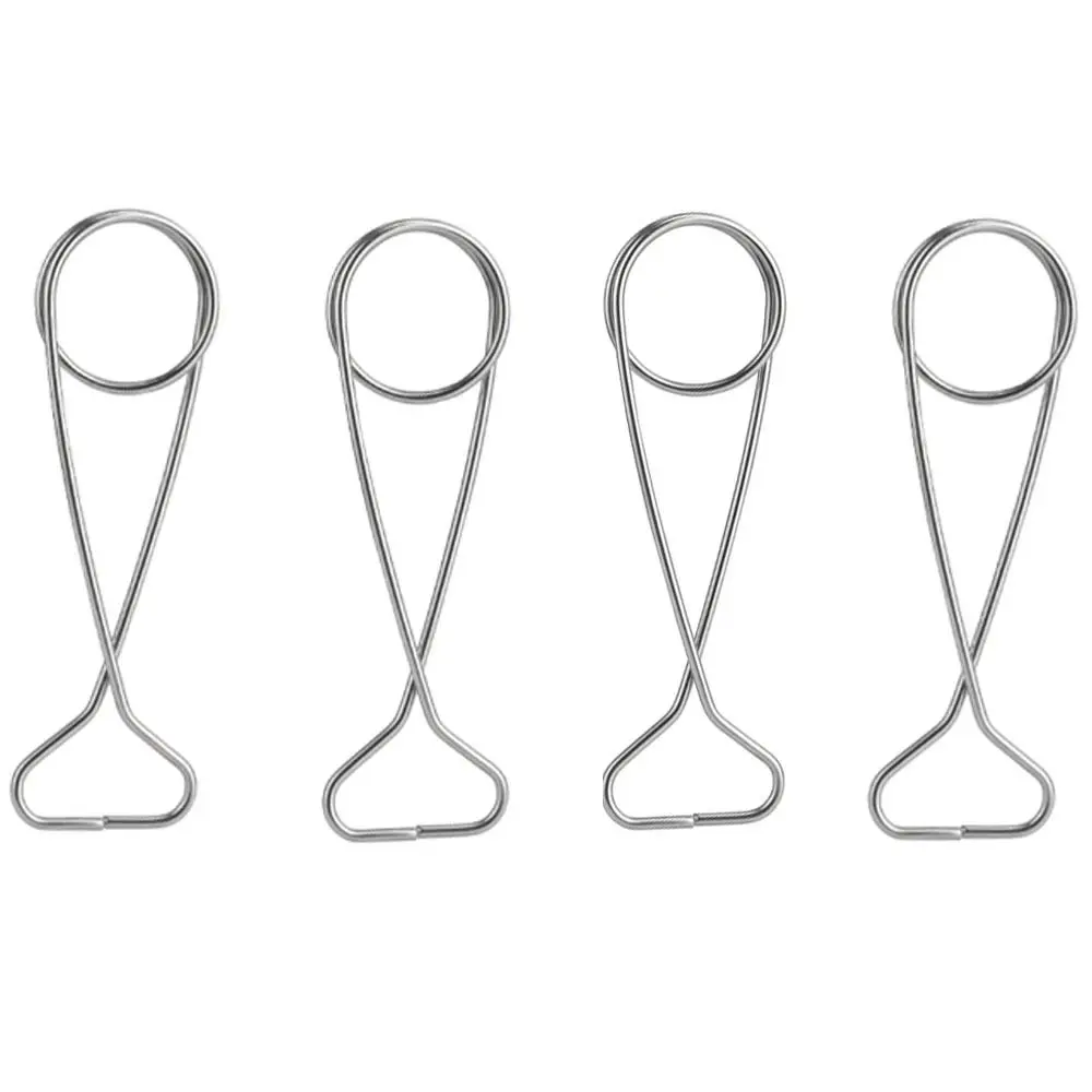 

4 Pcs Durable Stainless Steel Mouth Spreader Multifunctional Silver Fish Mouth Jaw Spreaders Bottle Hanger Hiking