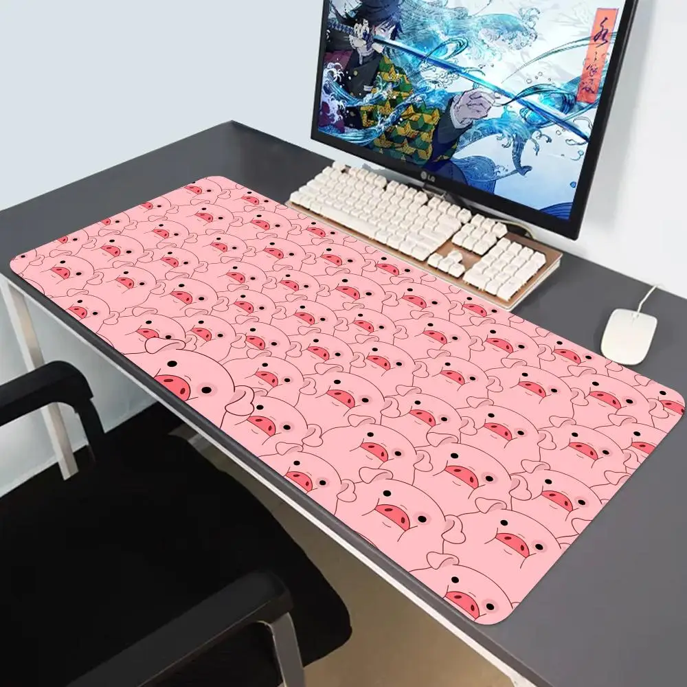 

HYBXAXC Pink Pig cute Mouse Pad game mousepad laptop desk pad non-slip computer keyboard table kawaii notebook accessories mats
