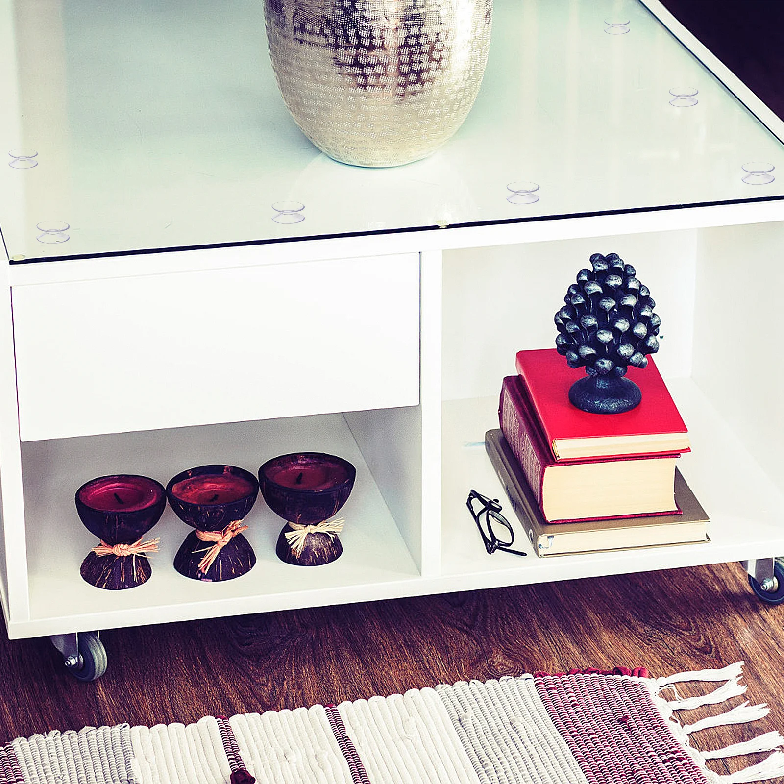 

10Pcs 30Mm Double Sided Glass Suction Pads Clear PVC Suckers for Hanging Transporting Mirrors Sheet Glass Secure Cushion Support