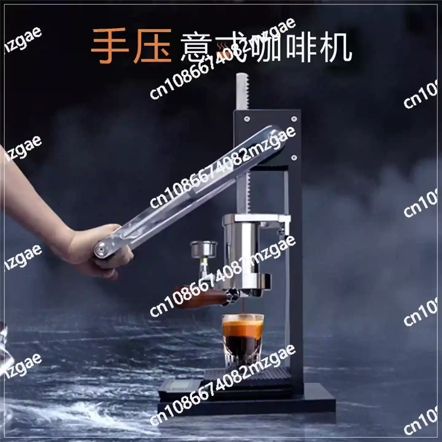 Manual Espresso Maker Hand Press Coffee Machine Lever Coffee Machine with Pressure Gauge Unplug Coffee Machine