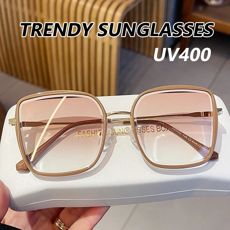 

New Personalized Trendy Sunglasses for Women Vintage Gradient Color Sunglasses UV Resistant Sun Glasses for Ladies Protection
