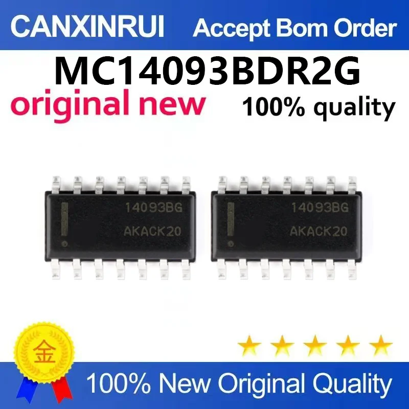 (5pcs-100pcs)Brand new original MC14093BDR2G SOIC-14 Schmitt trigger input four-way 2-input NAND gate