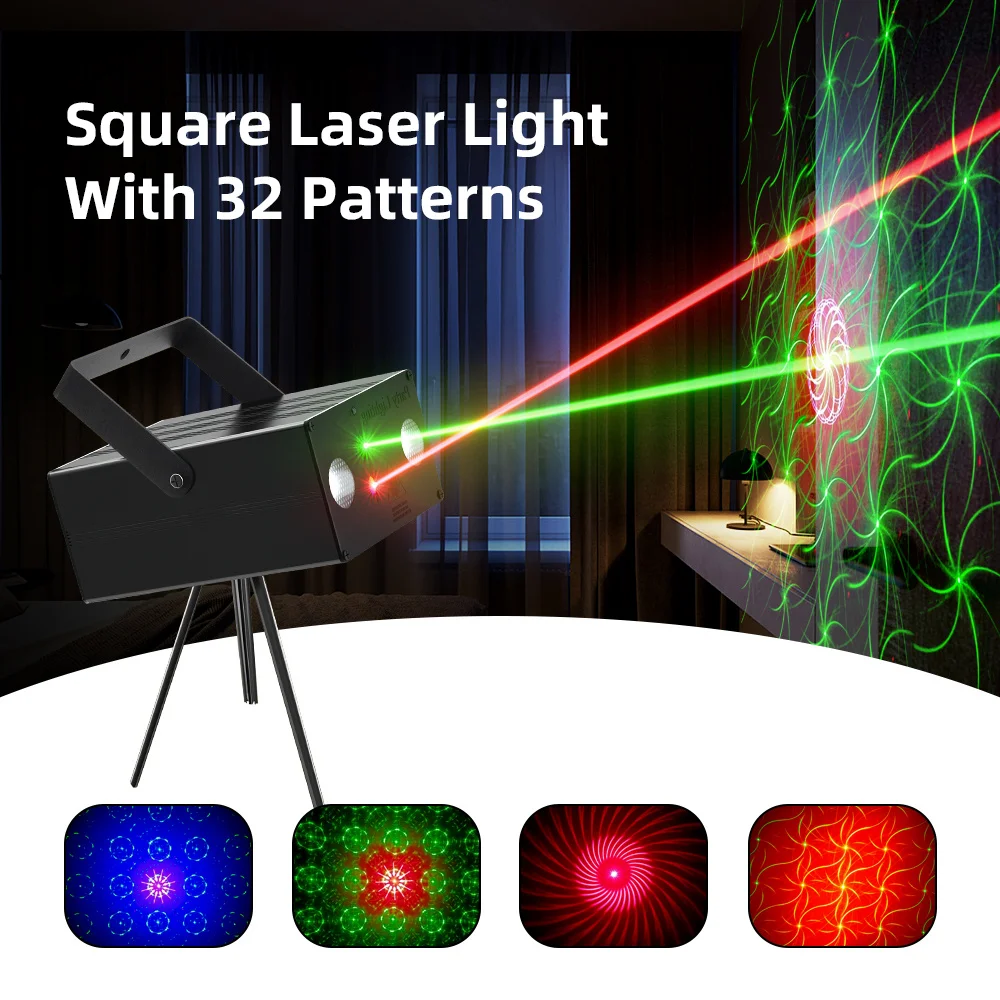 7 Color Sound Activated Rotating Stage Light LED DJ Disco Laser Light for Bar KTV Party