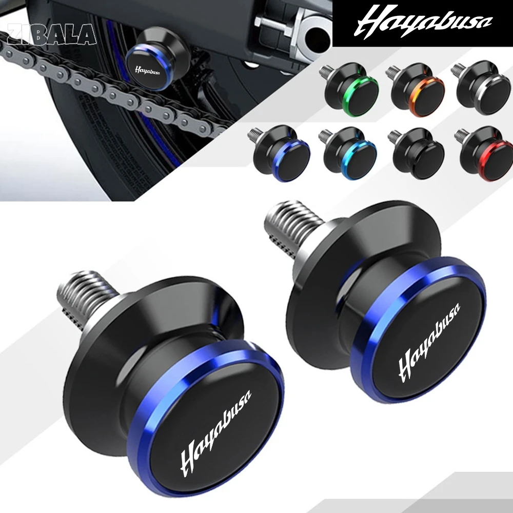 CNC 10mm Motorcycle Accessories Bolts 1Pair Scooter Stand For Suzuki HAYABUSA 1999-2023 Swingarm Spools Sliders Stand Screws
