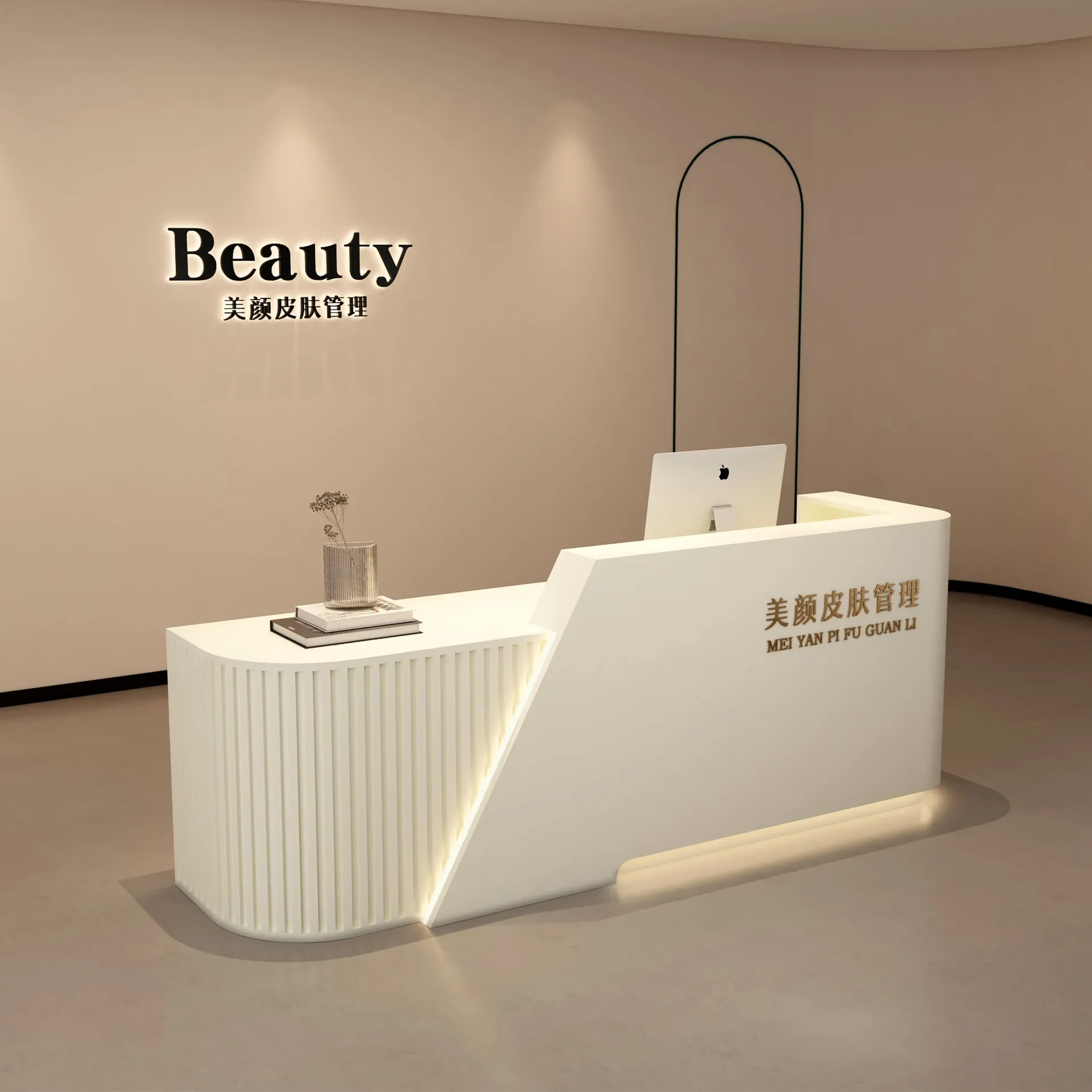 Kasse für Schönheitssalons, einfache Rezeption für moderne Unternehmen, Tanzstudio, medizinische Friseursalon-Kleidung, Banco-Empfang