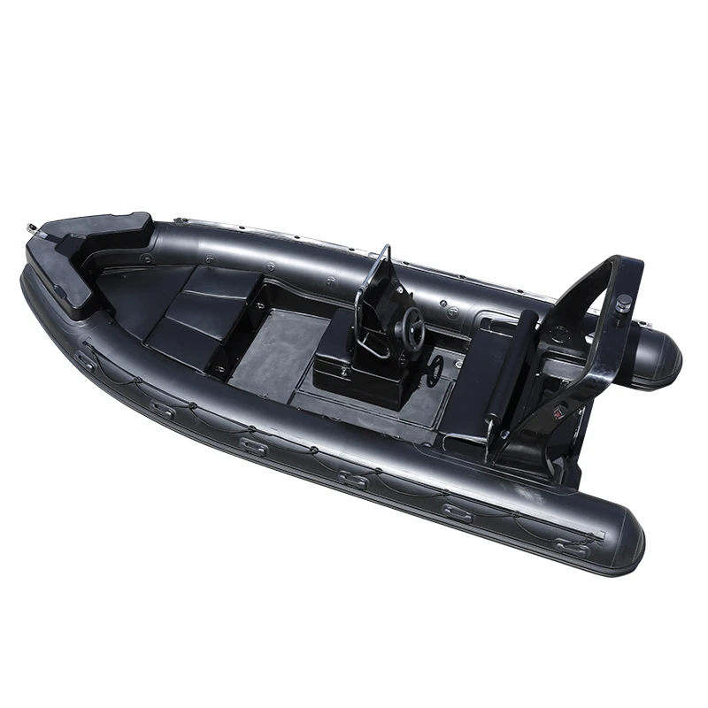 CE 5.8m 19ft Fiberglass Hull Hypalon Tube Inflatable Fishing High Speed Rib Boat With Motor For Sale