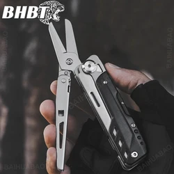 BHBT EDC Multitool Scissors Detachable Knife Folding Pocket Knife Screwdriver Multi Function Hand Tools Outdoor Equipment