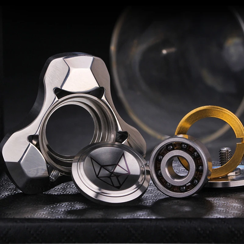 New Stainless Steel Fox Gyro Fidget Spinner R188 Silent Bearing Descompressão Mão Spinner Aliviar Stress Brinquedos Para Adulto Kid