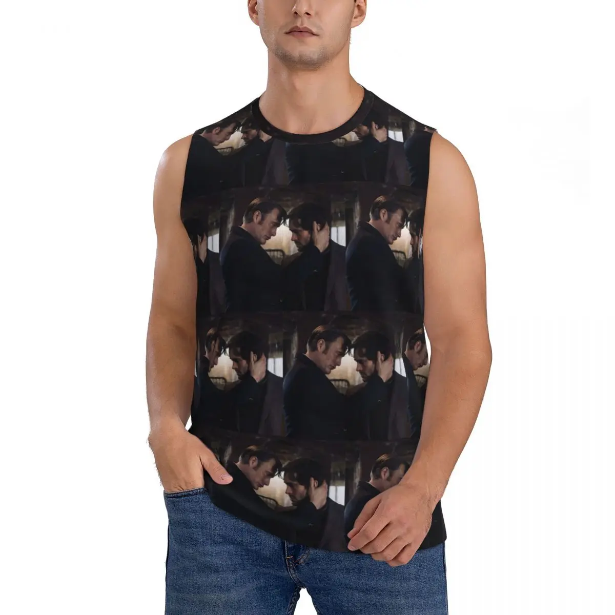Hannibal X Will Graham Decoration Horror Movie Men Sleeveless Tank Tops Quick Dry Breathable Gym Fitness Running Sport Vest