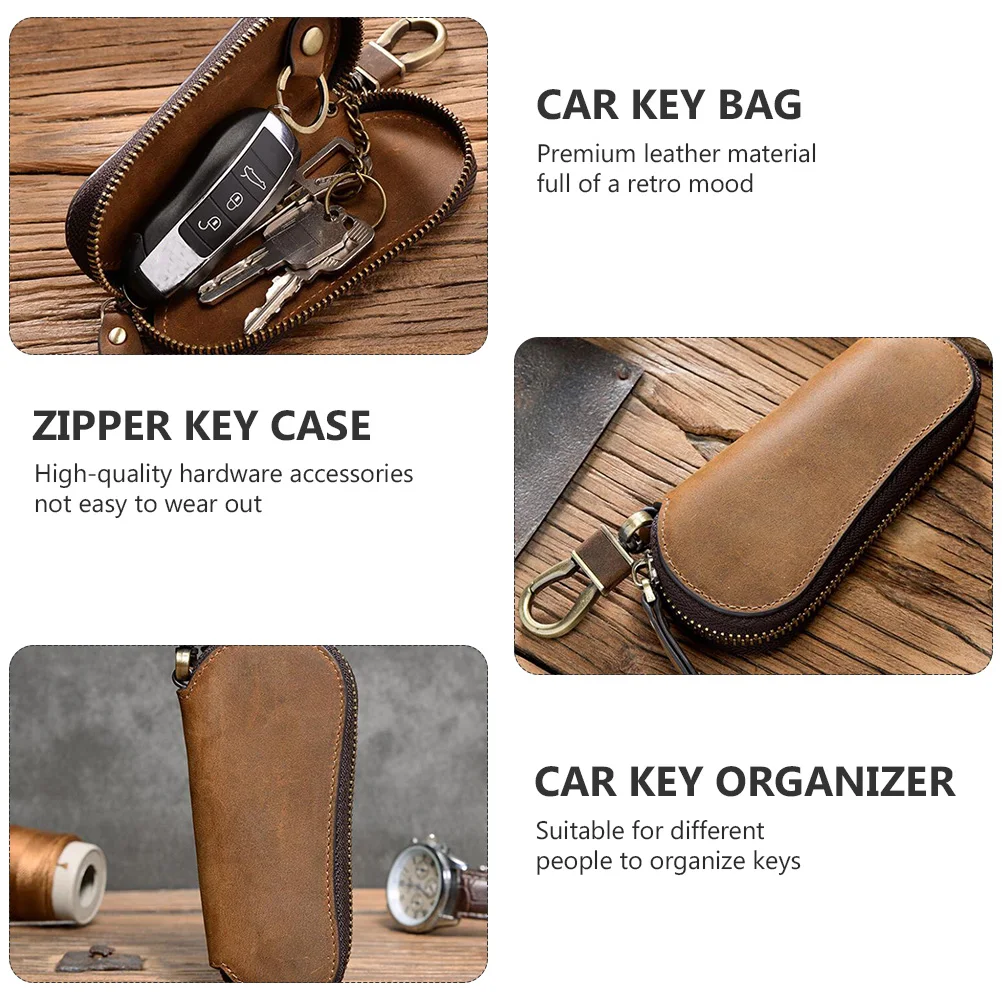 

Car Bag Small Lightweight Pouch With Zipper Portable Auto Organizer Storage Case For Car Key Holder Zipper Key