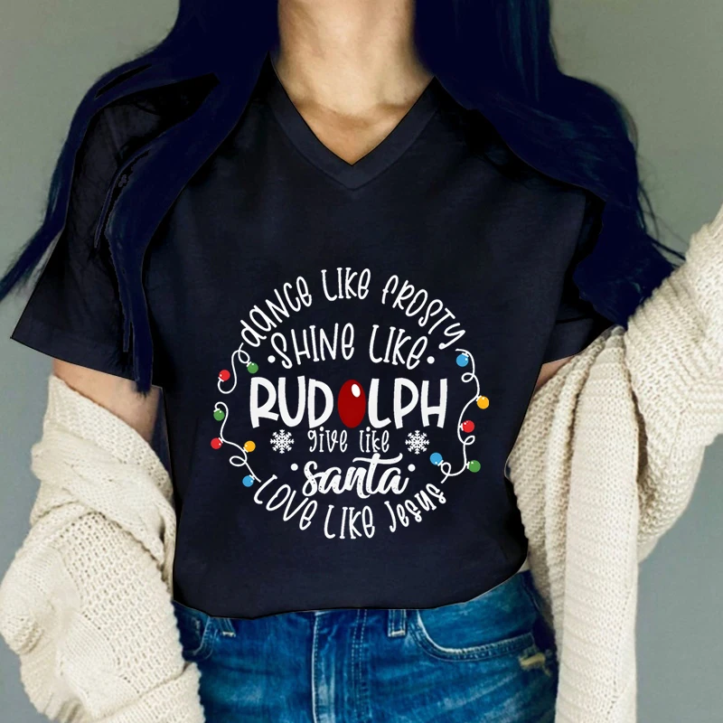 Christmas V-Neck Women‘s T-Shirt 