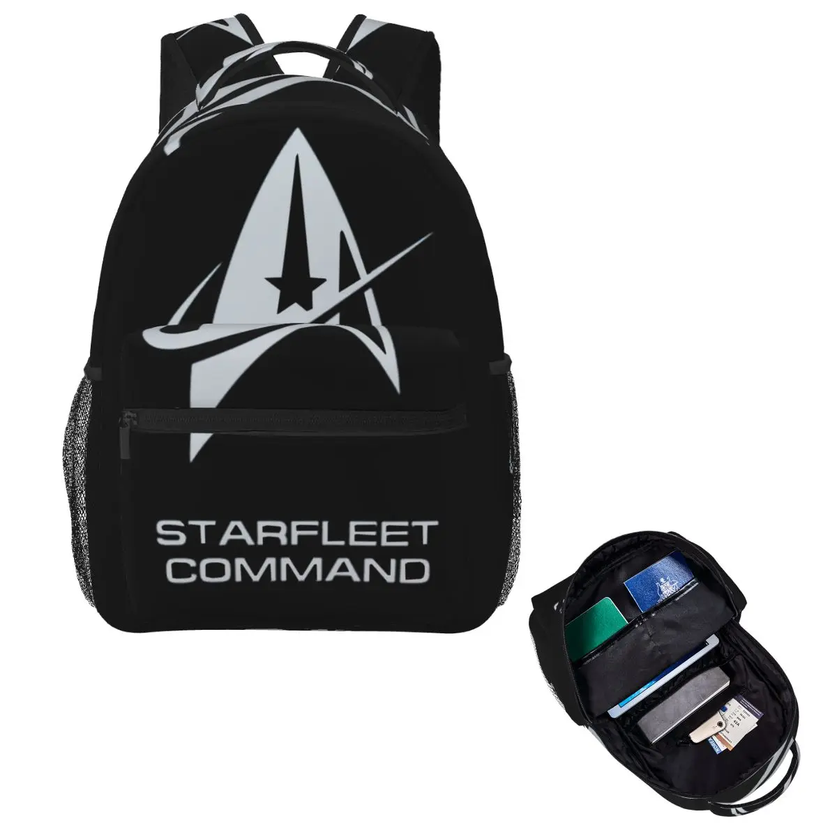 Star Treks Science Fiction TV Series Student Backpack Bag Hiking Travel Daypack for Boys Girls Fashion Bookbag Shoulder Bags