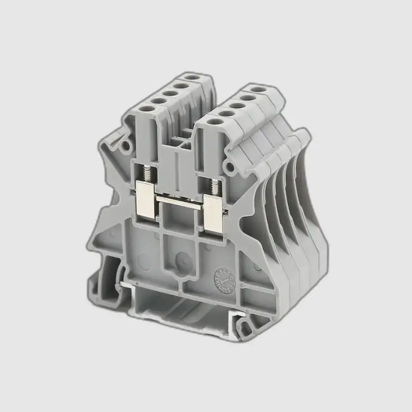 

40pcs UT6 universal type Ground Terminal Block Screw Connection RUT6 Din Rail Terminal Block Approved by U/L CE RoHS