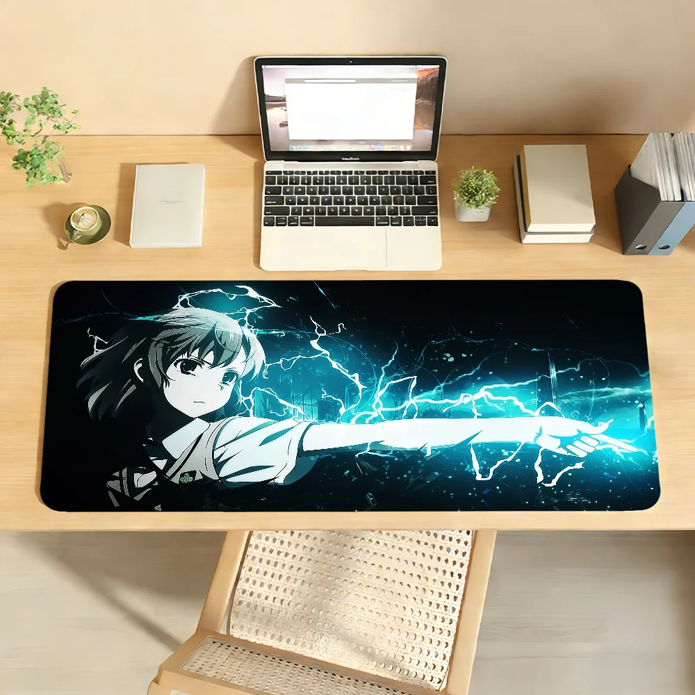 M-Misaka M-MikotoS Mouse Pad Non-slip Locking Edge DeskMat PC Laptop Accessories Rubber Office Keyboard Game Carpet 350x900x3mm