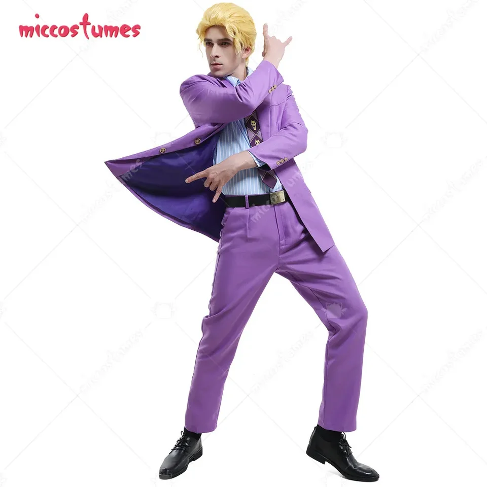 男性紫色のスーツアニメジャケットコスプレスーツ衣装制服コスチューム